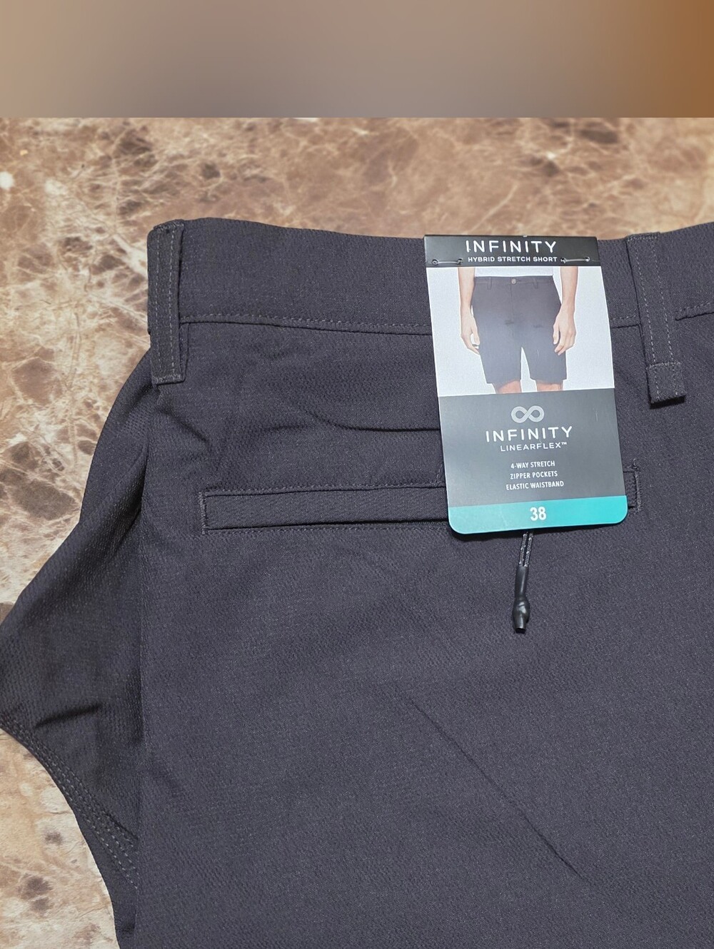 INFINITY Men’s Hybrid Stretch Shorts — Black